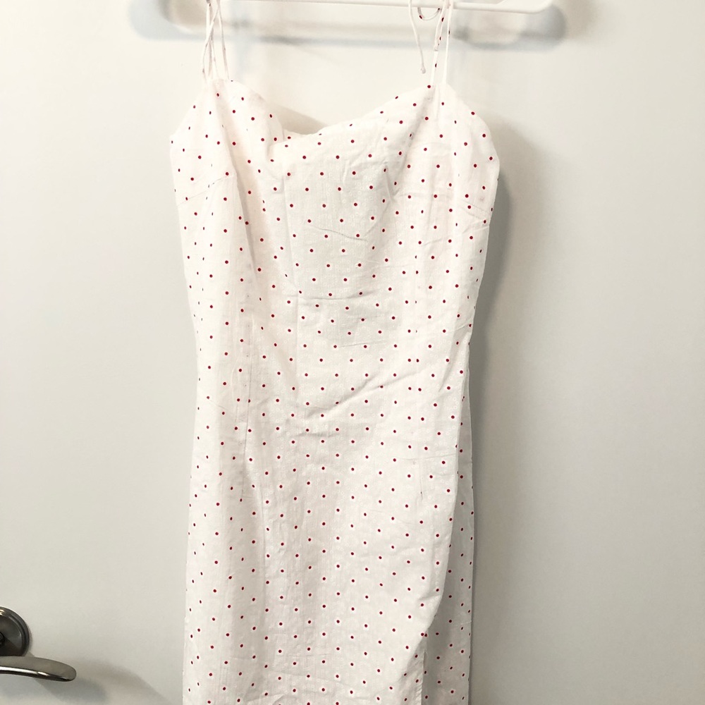 Princess Polly white minidress with floral accents, Size 4